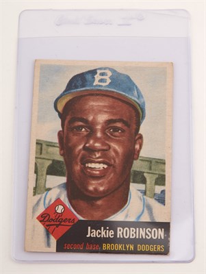Lot 3111 - 1953 Topps No. 1 Jackie Robinson Nice mid...