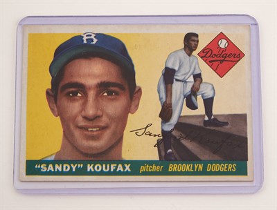 Lot 3114 - 1955 Topps No. 123 Sandy Koufax One of the key...