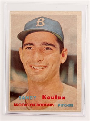 Lot 3119 - 1957 Topps No. 302 Sandy Koufax While...