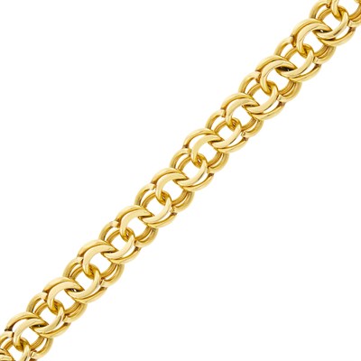 Lot 1023 - Gold Curb Link Bracelet