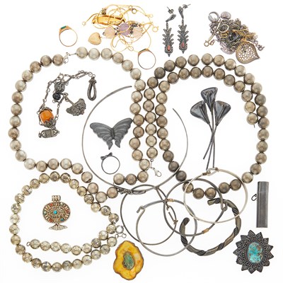 Lot 1272 - Group of Silver and Costume Jewelry