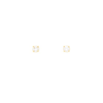Lot 1016 - Pair of Gold and Diamond Stud Earrings