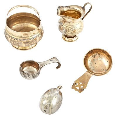 Lot 237 - Group of Russian and Continental Silver...