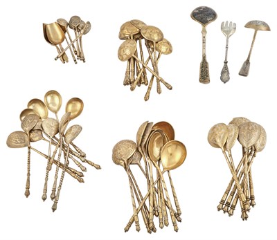 Lot 228 - Group of Russian and Continental Silver-Gilt...