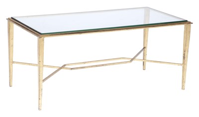 Lot 246 - Maison Jansen Style Gilt-Metal and Glass Low...