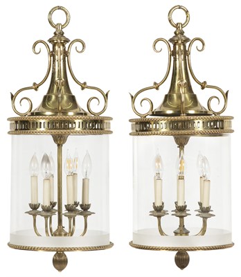 Lot 278 - Pair of George III Style Gilt-Brass Six-Light...