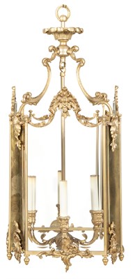 Lot 156 - Louis XV Style Gilt-Bronze Four-Light Lantern...