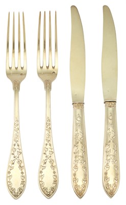 Lot 222 - French Silver-Gilt Fruit Service Henin & Co.,...