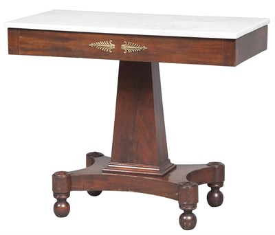 Lot 236 - Empire Mahogany Marble Top Console