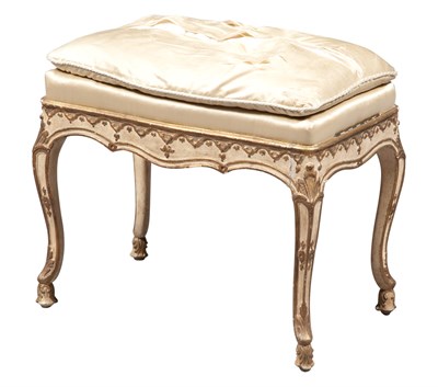 Lot 250 - Venetian Rococo Style Silk-Upholstered Painted...