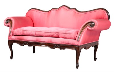 Lot 117 - Italian Rococo Style Upholstered Walnut Settee...
