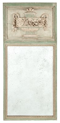 Lot 174 - Louis XVI Style Painted Wood Mirror Height 6...