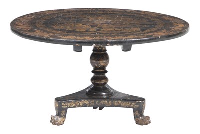 Lot 115 - Chinese Export Black Lacquer Gilt Decorated...