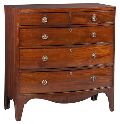 Lot 184 - George III Mahogany Bow Front Chest of Drawers...