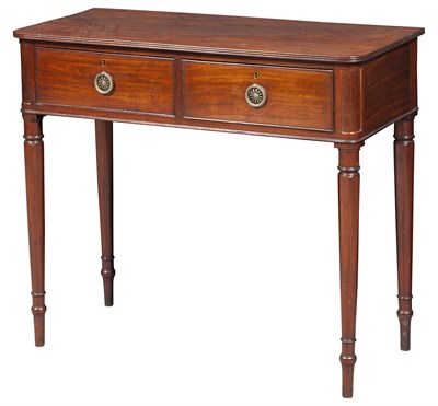 Lot 217 - Regency Mahogany Two Drawer Side Table Height...