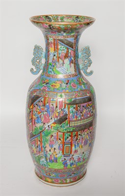 Lot 191 - A Chinese Rose Mandarin Porcelain Vase Late...