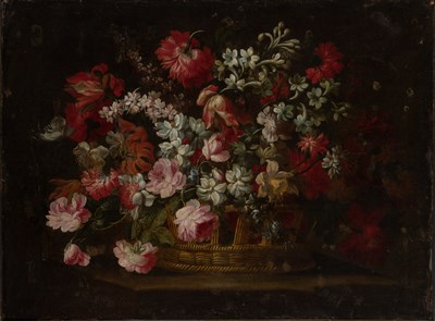 Lot 1 - Neapolitan School 17th Century Roses, Tiger...