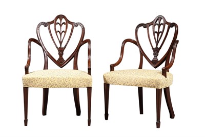 Lot 275 - Pair of George III Mahogany Armchairs In the...