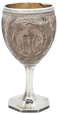Lot 181 - George III Sterling Silver-Mounted Coconut Cup...