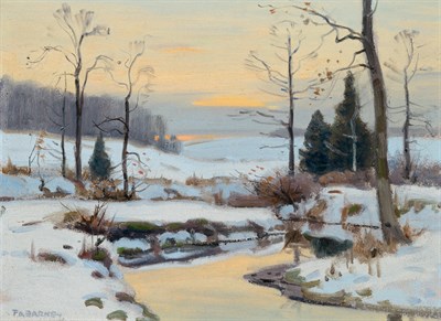 Lot 1037 - Frank Barney American, 1862-1954 Winter Sunset...