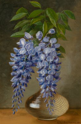 Lot 1068 - Peter Baumgras American, 1827-1904 Wisteria in...