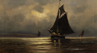 Lot 1043 - Leon Moran American, 1864-1941 Sailboats in...