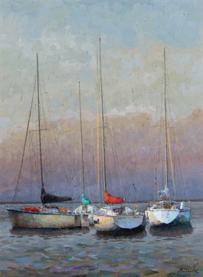 Lot 1 - American School 20th/21st Century Sailboats in...