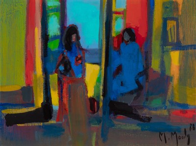 Lot 70 - Marcel Mouly French, 1918-2008 La Conversation,...