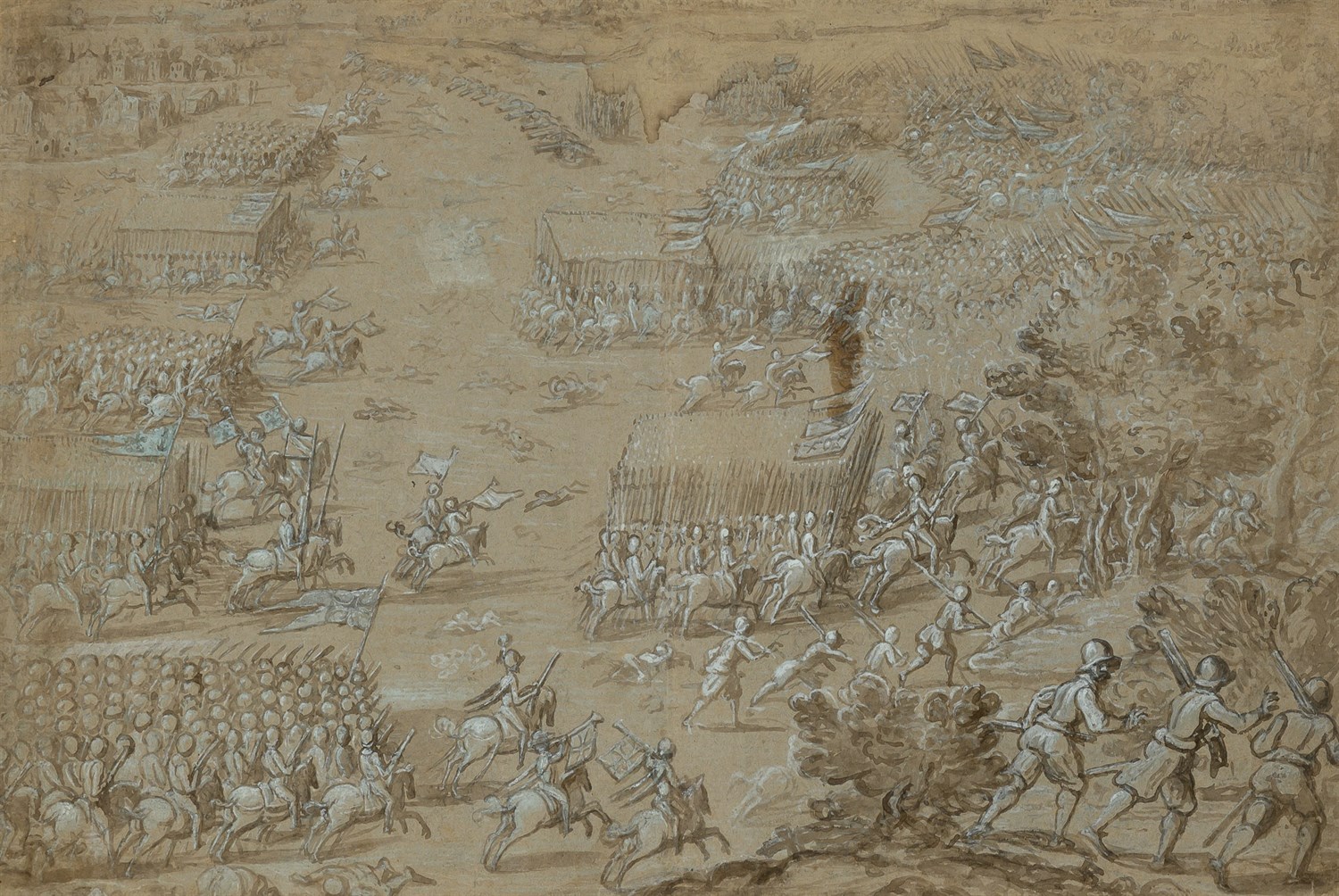 Lot 31 - Continental School 17th Century Battle...