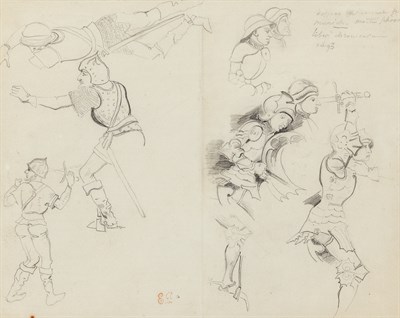 Lot 68 - Attributed to Eugene Delacroix Sketches of...