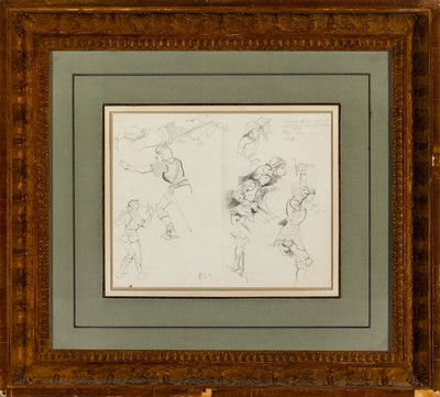 Lot 68 - Attributed to Eugene Delacroix Sketches of...