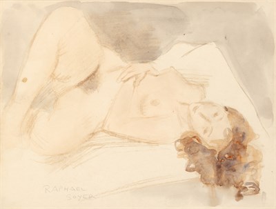 Lot 69 - Raphael Soyer American, 1899-1987 Reclining...