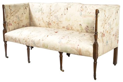 Lot 214 - Regency Style Upholstered Mahogany Settee...
