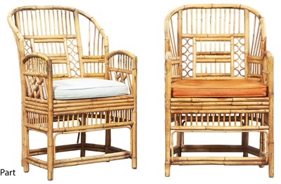 Lot 323 - Set of Six Brighton Pavilion Style Bamboo Cane...