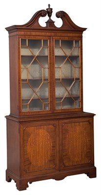 Lot 188 - George III Style Mahogany Bookcase Cabinet...