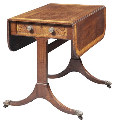 Lot 213 - Regency Inlaid Mahogany Sofa Table Height 28...