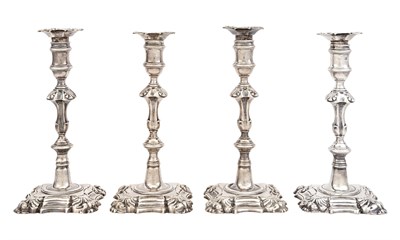 Lot 1197 - Set of Four George II Sterling Silver...