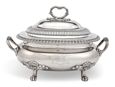 Lot 1236 - George IV Sterling Silver Covered Soup Tureen...