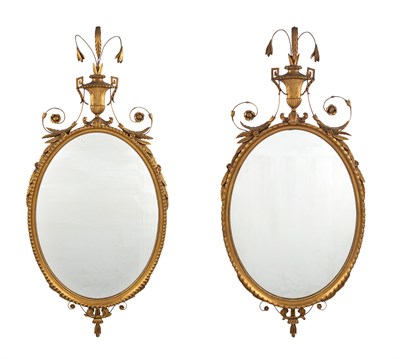 Lot 300 - Pair of George III Style Giltwood Mirrors...
