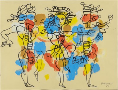 Lot 83 - Rene Portocarrero Cuban, 1912-1985 Figures,...