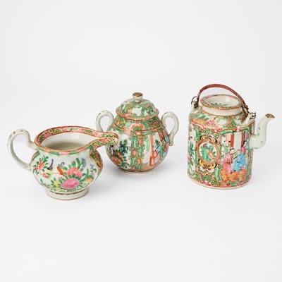 Lot 72 - An Extensive Group of Chinese Export Rose Medallion Porcelain Articles