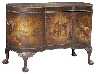 Lot 115 - Georgian Style Mahogany Polychrome Painted...
