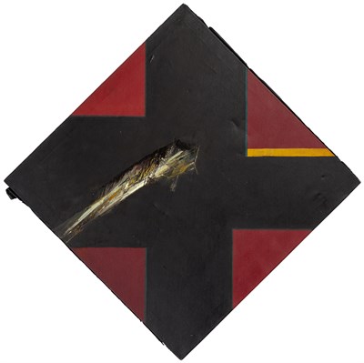 Lot 39 - Budd Hopkins American, 1931-2011 Black Emblem -...