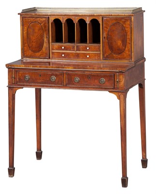 Lot 280 - George III Inlaid Satinwood Bonheur du Jour...