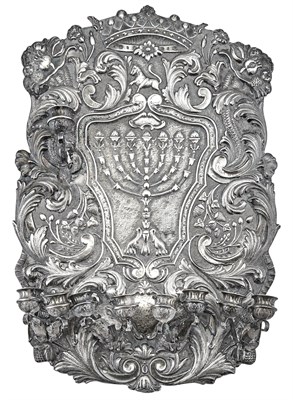 Lot 232 - Continental Silver Menorah Late 19th/early...