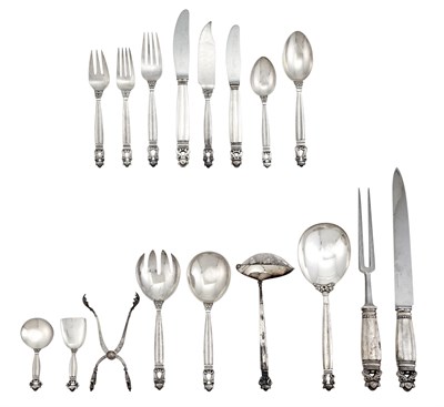 Lot 199 - Georg Jensen Sterling Silver Acorn Pattern...