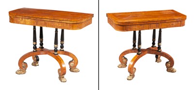 Lot 165 - Pair of Empire Style Parcel Gilt and Ebonized...