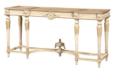 Lot 160 - Louis XVI Style Painted Wood Console Table...