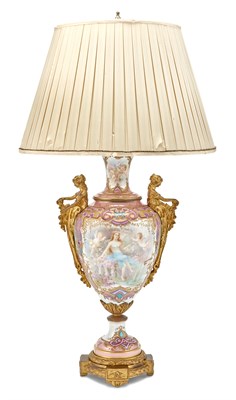 Lot 342 - Sèvres Style Art Nouveau Gilt-Metal Mounted...