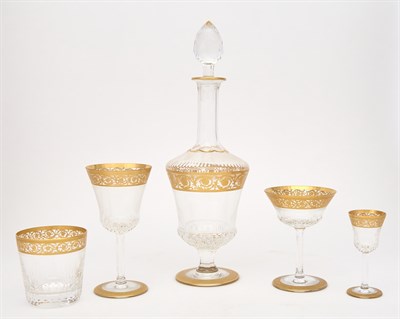 Lot 197 - St. Louis Thistle Pattern Glass Stemware...